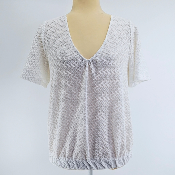 Anthropologie Sunday in Brooklyn Sidonie V-Neck Top in White Size XS - Picture 6 of 15
